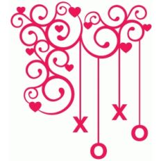 xoxo drop corner flourish