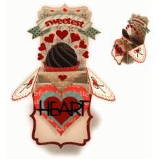 sweetest heart choc val box card