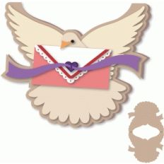 dove valentine envelope shaped card