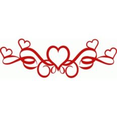 heart and ribbon flourish