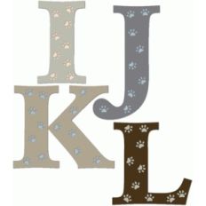 doggy paw print alphabet i-l