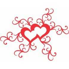 love hearts swirls