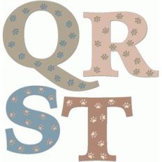 doggy paw print alphabet q-t