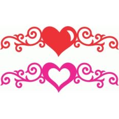 love swirls borders