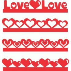 valentines day borders set