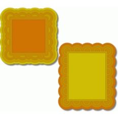 layered scallop rectangle and square