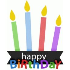 happy birthday with candles