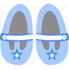 blue baby shoes