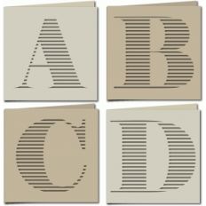 stripe monogram card abcd