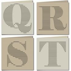stripe monogram card qrst