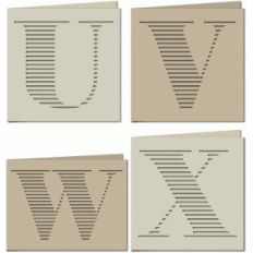 stripe monogram card uvwx