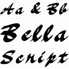 bella script font