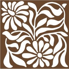 floral woodcut background