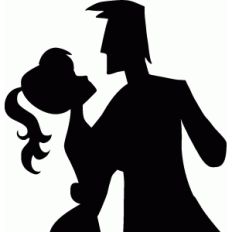 dancing couple silhouette