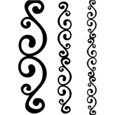 abstract swirl border