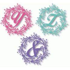 wreath monogram y, z, and