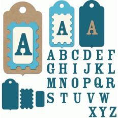 sweet layered alphabet tag set