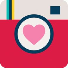 trendy heart camera