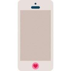 trendy heart phone