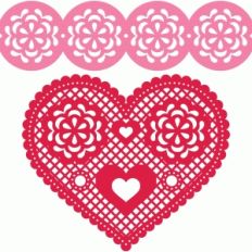 lace heart and border