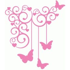 butterfly drop corner flourish