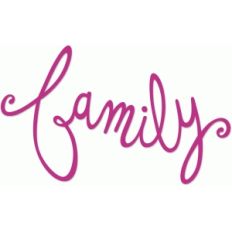 family cursive title