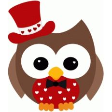 valentine owl w hat