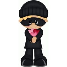 love bandit boy holding hearts