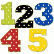 polka dot numbers 1-5