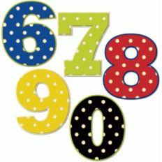 polka dot numbers 6-0