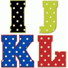 polka dot alphabet i-l