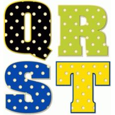 polka dot alphabet q-t
