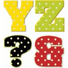 polka dot alphabet y,z,and,?