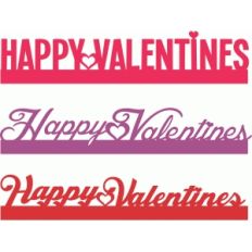 happy valentines borders set