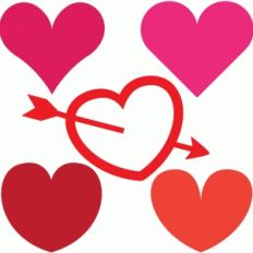 valentine heart set