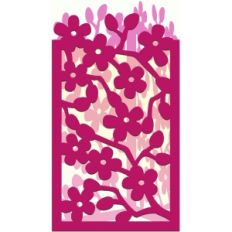 cherry blossom three panel lantern