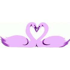 heart swans