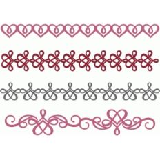 large heart flourish borders