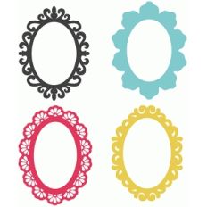 4 oval frames