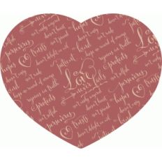 love never fails heart – marsala