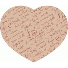 love never fails heart – parchment
