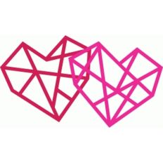 geometric hearts