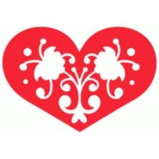 modern floral valentine heart