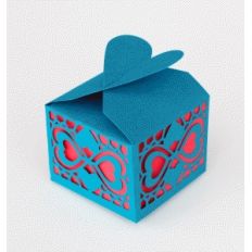 heart doily mosaic favor box