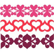 3 heart borders