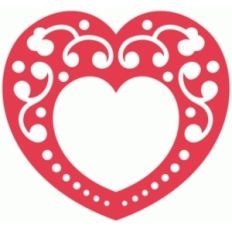 modern valentine heart frame