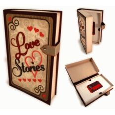 love stories 3d book gift card box