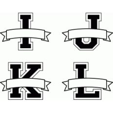 banner split monograms i-l