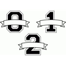 banner split monograms numbers 0-2