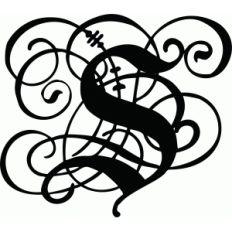 calligraphy flourish monogram s